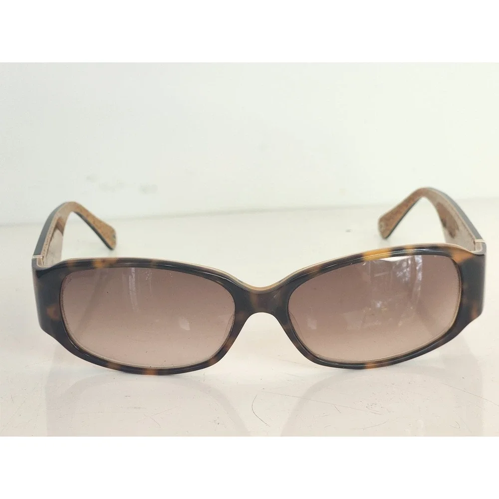 Coach Tortoise Monogram Sunglasses with Logo Medallion and Case Brown S476